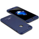 Luxury Slim 3 in 1 Hybrid Armor Hard Case For Apple iphone 6/6s Full Body 360 Degree Protection Back Cover Case Black