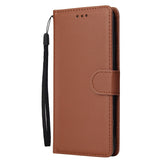 For HUAWEI Enjoy 9/ Y7 2019 /Y7 PRO 2019/Y7 PRIME 2019 Flip-type Leather Protective Phone Case with 3 Card Position Buckle Design Phone Cover  Red wine