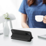 DUX DUCIS For Samsung A51 Leather Mobile Phone Cover Magnetic Protective Case Bracket with Card Slot black