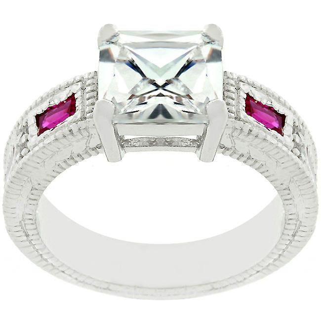Prima Donna Ruby Red Cubic Zirconia Ring