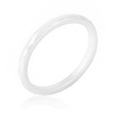 White Ceramic Band Ring