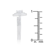 Pave Round Wedding Ring Set