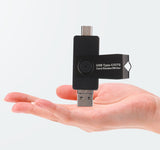 Card Reader USB 3.0 for Type-C Micor USB OTG Card Reader for  SD TF SDHC black