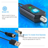 Indoor TV Antenna+ Digital Aerial HD Freeview Amplified Thin HDTV 450 Mile Range black