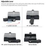 CL-50LS Aluminum Alloy Quick Release Clamp for Arca Swiss Plate Tripod black