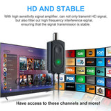 Indoor TV Antenna+ Digital Aerial HD Freeview Amplified Thin HDTV 450 Mile Range black
