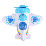 Electric Cartoon Airplane Toy with Figure LED Lighting and Music