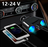 DC 12V Car Cigarette Lighter Adapter Charger 2 Way Dual Plug Socket Splitter black_2 Way Dual Plug