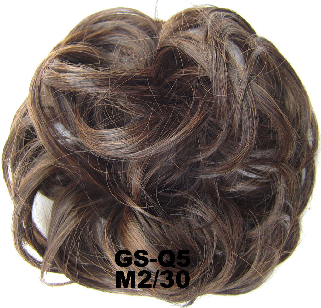 Fashion Synthetic Women Hair Pony Tail Hair Extension Bun Hairpiece Scrunchie Elastic Wedding Wave Curly  M2/30