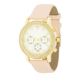 Shell Pearl Dial Watch With Crystals