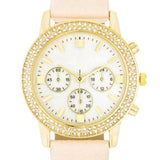 Shell Pearl Dial Watch With Crystals
