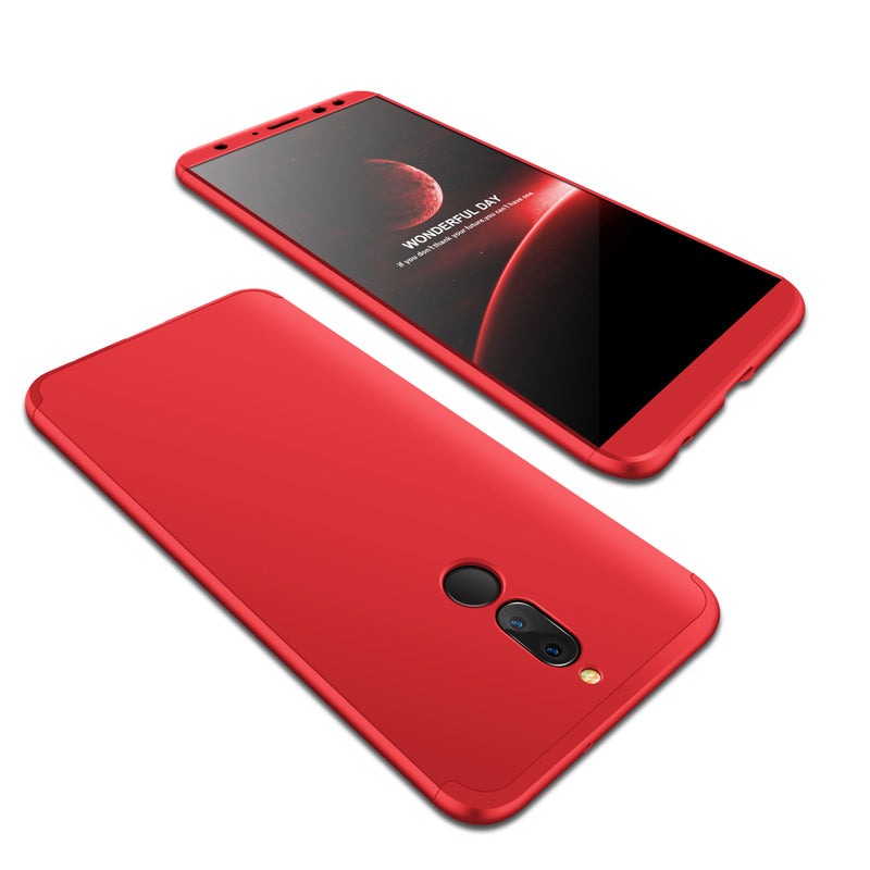 For HUAWEI MAIMANG 6/Mate 10 lite/Honor 9i(india)/Nova 2i Ultra Slim PC Back Cover Non-slip Shockproof 360 Degree Full Protective Case red