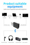 USB Bluetooth 5.0 Transmitter Receiver 3.5mm AUX Audio Cable for TV PC Car Speaker black