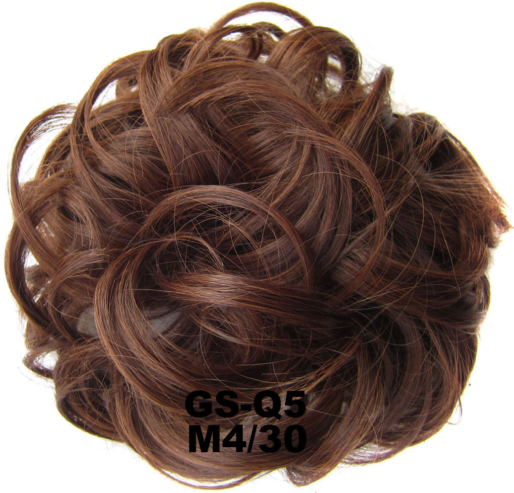 Fashion Synthetic Women Hair Pony Tail Hair Extension Bun Hairpiece Scrunchie Elastic Wedding Wave Curly M4/30