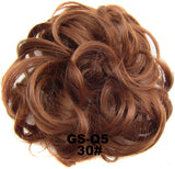 Fashion Synthetic Women Hair Pony Tail Hair Extension Bun Hairpiece Scrunchie Elastic Wedding Wave Curly  M2/33