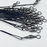 Fishing Tools Fishing Line Steel Wire Leader With Swivel And Snap 20Pcs/Pack
