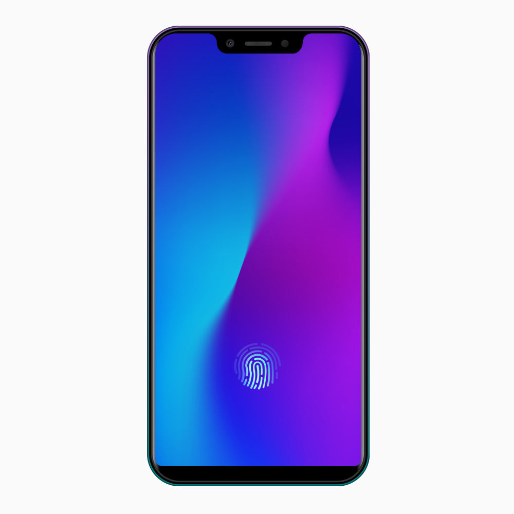 Leagoo S10 P60 Smartphone - Android 8.1, 6GB ROM, 128GB ROM, 6.21 Inch Display, U-Notch, 4050mAh - Gradient Blue