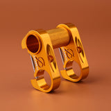 Litepro Bicycle Double Stem Riser Bicyle Handlebar Stem Adjustable Folding Bike Handlebar Stem  red