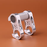 Litepro Bicycle Double Stem Riser Bicyle Handlebar Stem Adjustable Folding Bike Handlebar Stem  red