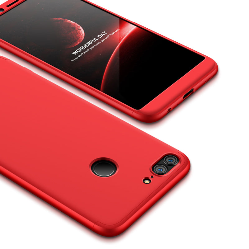 For HUAWEI Honor 9 Lite Full Body 360 Degree Protection PC Back Cover  red