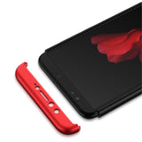 For HUAWEI Honor 9 Lite Full Body 360 Degree Protection PC Back Cover  Red black red