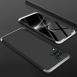 For HUAWEI Nova 6SE/P40 lite/Nova 7i Cellphone Case PC Full Protection Anti-Scratch Mobile Phone Shell Cover Silver + Black