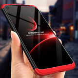 For HUAWEI Nova 6SE/P40 lite/Nova 7i Cellphone Case PC Full Protection Anti-Scratch Mobile Phone Shell Cover Silver + Black