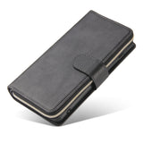 For Samsung S10/S20/S10E/ S10 Plus Pu Leather  Mobile Phone Cover Zipper Card Bag + Wrist Strap black