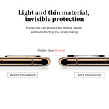 Camera Lens Protector Cellphone Lens Protective Cover Metal Sticker Cover for iPhone X/XS/MAX Scratch-proof Glass gold