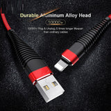 Knitted Charging Cable Lightning USB Charger Charging Data Sync Cable for iPhone 8 7 6s 6 5 X black