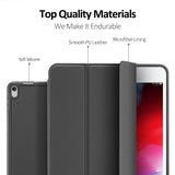 DUX DUCIS For iPad air 3 2019 / ipad pro 10.5 PU Leather+TPU Bottom Shell 3 Folding Protective Case with Pen Holder Pink