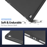 DUX DUCIS For iPad air 3 2019 / ipad pro 10.5 PU Leather+TPU Bottom Shell 3 Folding Protective Case with Pen Holder Pink