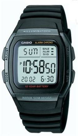 Casio Men's W96H-1BV Classic Sport Digital Black Watch