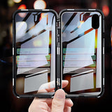 Front + Back Tempered Glass 360 Full Magnetic Case for iPhone X XS MAX XR