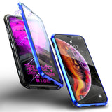 Front + Back Tempered Glass 360 Full Magnetic Case for iPhone X XS MAX XR