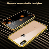 Front + Back Tempered Glass 360 Full Magnetic Case for iPhone X XS MAX XR