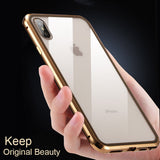 Front + Back Tempered Glass 360 Full Magnetic Case for iPhone X XS MAX XR