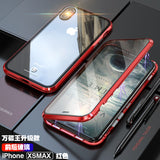 Front + Back Tempered Glass 360 Full Magnetic Case for iPhone X XS MAX XR