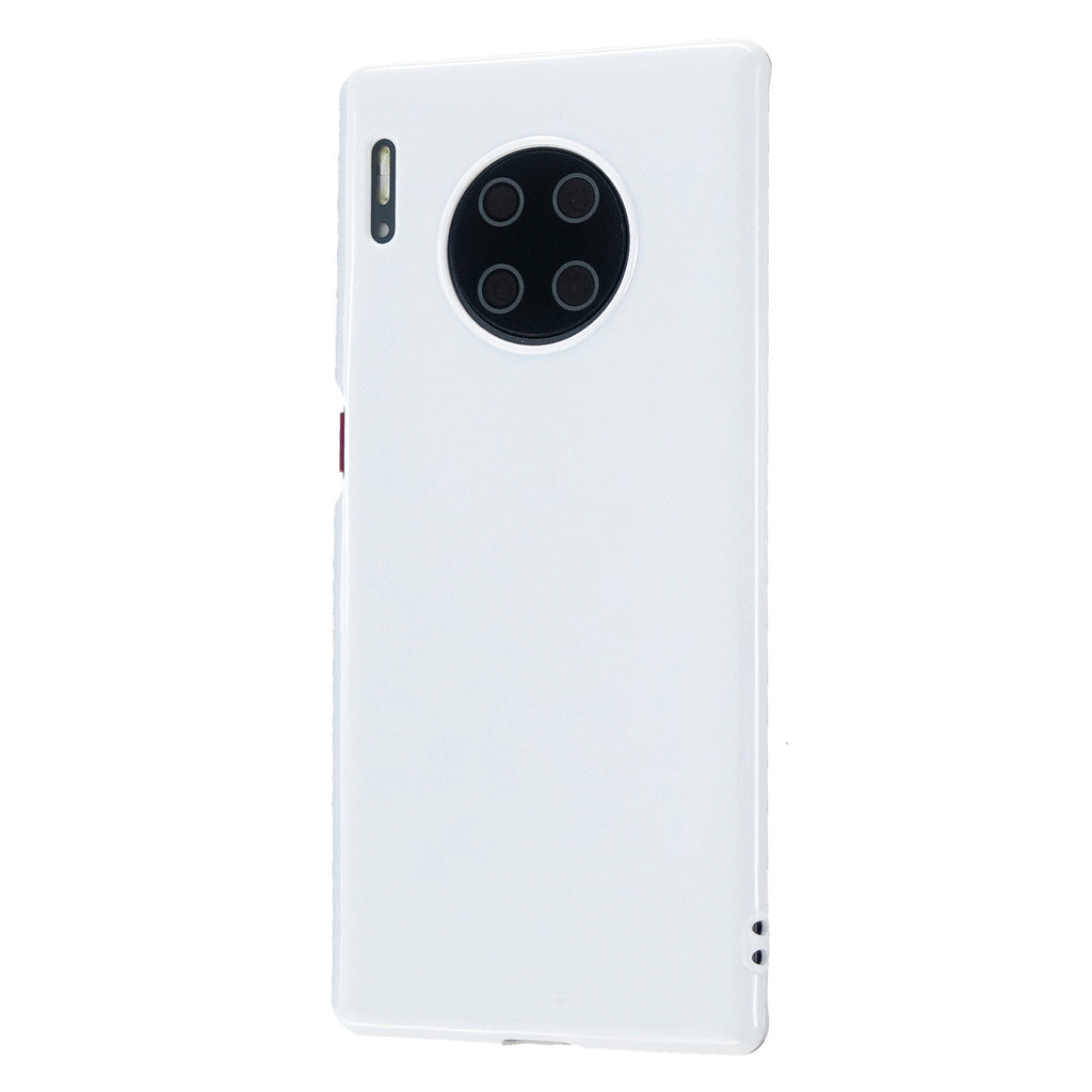 For HUAWEI Mate 30/30 Lite/30 Pro Cellphone Case Simple Profile Soft TPU Shock-Absorption Phone Cover Milk white