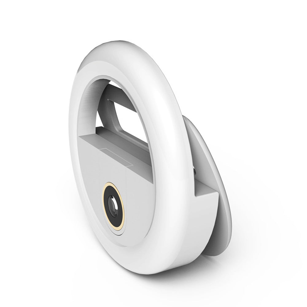 Ring Light 0.63X Wide-Angle Tablet LED Fill-in Light Rechargeable Photography Camera Selfie Flash Lamp white