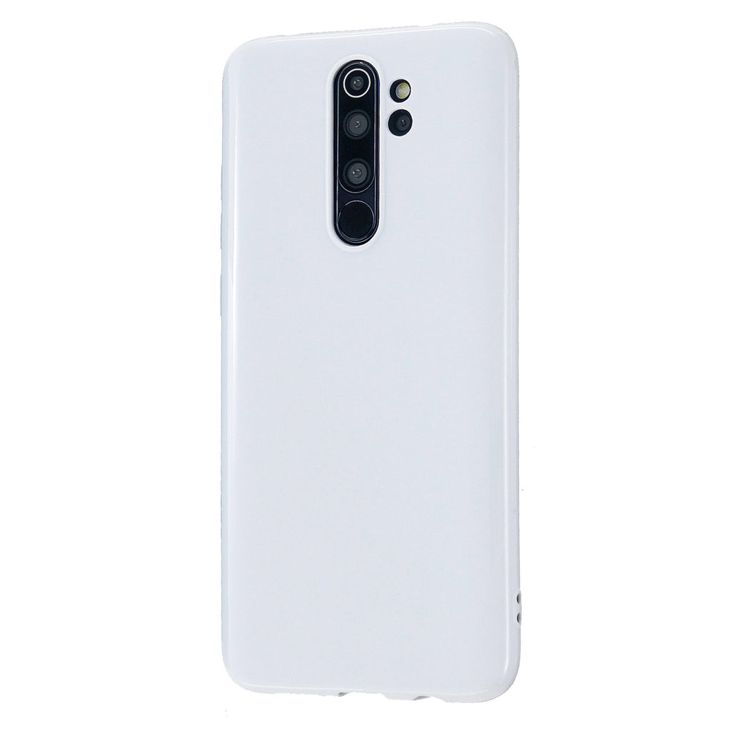 For Redmi Note 8/8 Pro Cellphone Cover Reinforced Soft TPU Phone Case Anti-scratch Full Body Protection Milk white