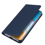 DUX DUCIS For HUAWEI P40 Leather Mobile Phone Cover Magnetic Protective Case Bracket with Cards Slot blue