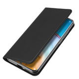 DUX DUCIS For HUAWEI P40 Leather Mobile Phone Cover Magnetic Protective Case Bracket with Cards Slot blue