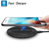 Wireless Charger Ultra-Thin Portable Charger Qi Fast Mobile Charger for Samsung for IPhone XS XS Max XR Fast Charger black