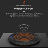 Wireless Charger Ultra-Thin Portable Charger Qi Fast Mobile Charger for Samsung for IPhone XS XS Max XR Fast Charger black