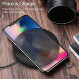 Wireless Charger Ultra-Thin Portable Charger Qi Fast Mobile Charger for Samsung for IPhone XS XS Max XR Fast Charger black