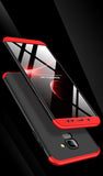 For Samsung J6 2018/on 6 Ultra Slim 360 Degree Non-slip Shockproof Full Protective Case Red black red