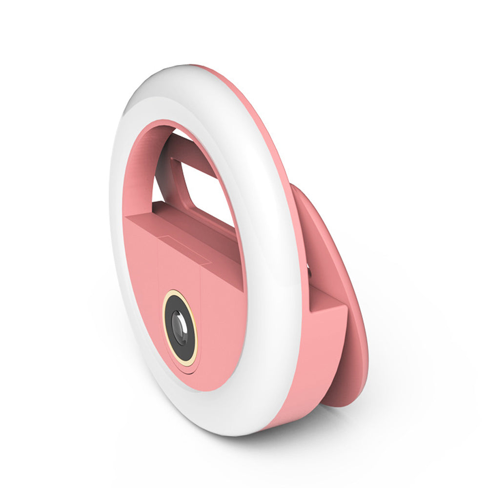 Ring Light 0.63X Wide-Angle Tablet LED Fill-in Light Rechargeable Photography Camera Selfie Flash Lamp Pink