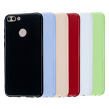 For HUAWEI Honor 7S/7A TPU Phone Case Simple Profile Flexible Soft Cellphone Cover Easy Access Shell Sakura pink