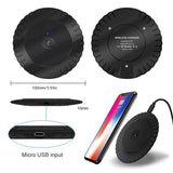 Wireless Charger Ultra-Thin Portable Charger Qi Fast Mobile Charger for Samsung for IPhone XS XS Max XR Fast Charger black